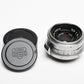 Nippon Kogaku W-Nikkor 3.5cm f2.5 Contax RF Mount +Caps *Read