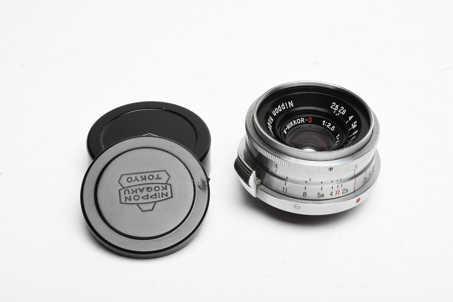 Nippon Kogaku W-Nikkor 3.5cm f2.5 Contax RF Mount +Caps *Read