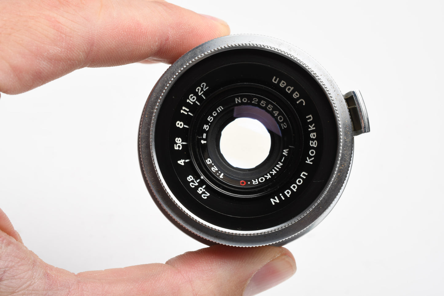 Nippon Kogaku W-Nikkor 3.5cm f2.5 Contax RF Mount +Caps *Read