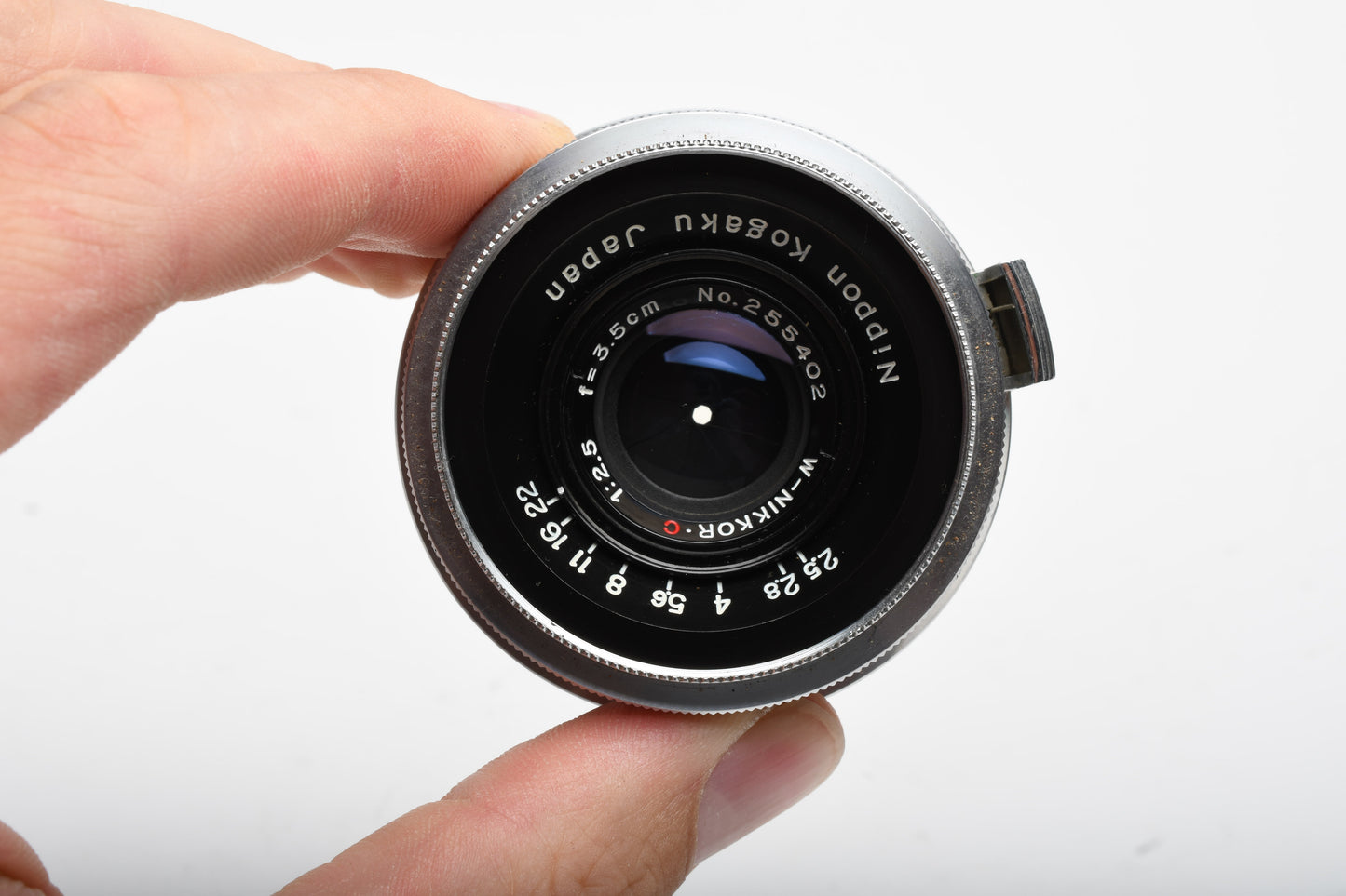 Nippon Kogaku W-Nikkor 3.5cm f2.5 Contax RF Mount +Caps *Read