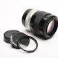 Nikon Nikkor-Q.C 135mm f2.8 Non-AI lens, caps, Mint- + UV
