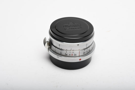 Nippon Kogaku W-Nikkor 3.5cm f2.5 Contax RF Mount +Caps *Read