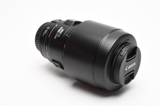 Canon EF 70-300mm f4-5.6 IS USM zoom lens, Caps, Hood, UV, Boxed