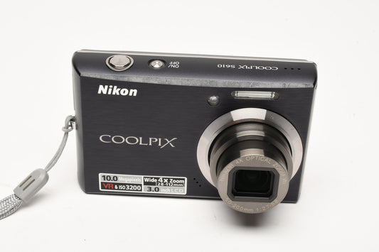 Nikon Coolpix S610 10MP Digital Point&Shoot 16MP (Black)