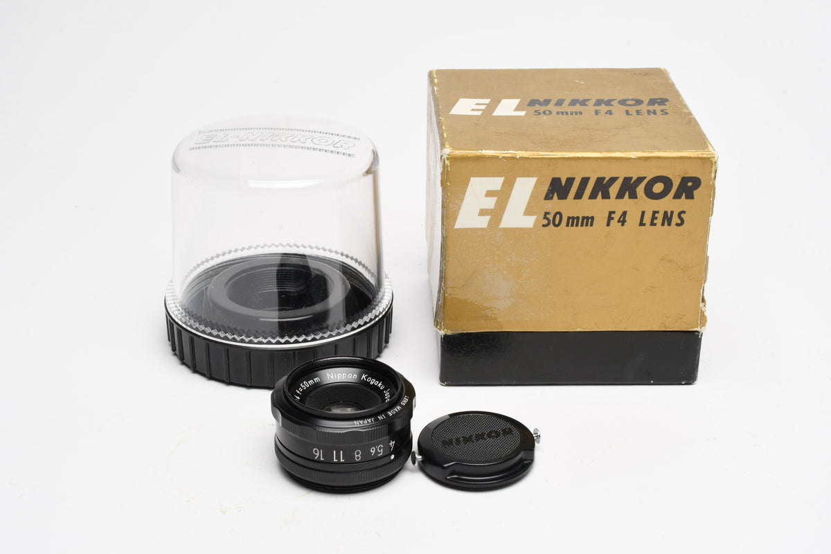 Nikon EL-Nikkor 50mm f4 Enlarging Lens, Case, Nice!