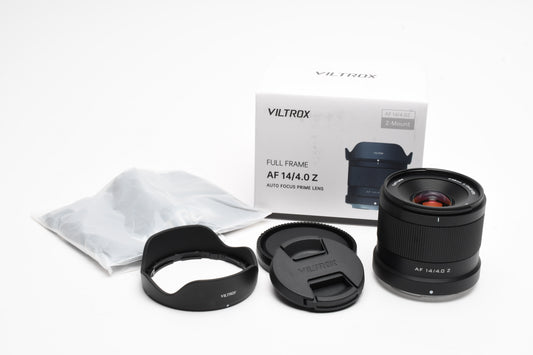 Viltrox AF 14mm F4 Z Full Frame Ultra-Wide Angle Lens for Nikon Z Mint, Boxed