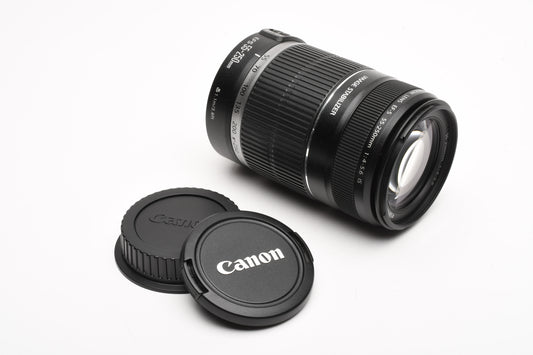 Canon EF-S 55-250mm f4-5.6 IS Zoom lens, caps, Nice & Clean