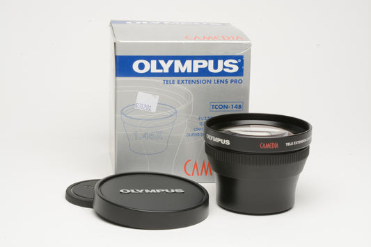 Olympus Camedia Tele extension Lens Pro TCON-14B, Boxed, caps, very clean
