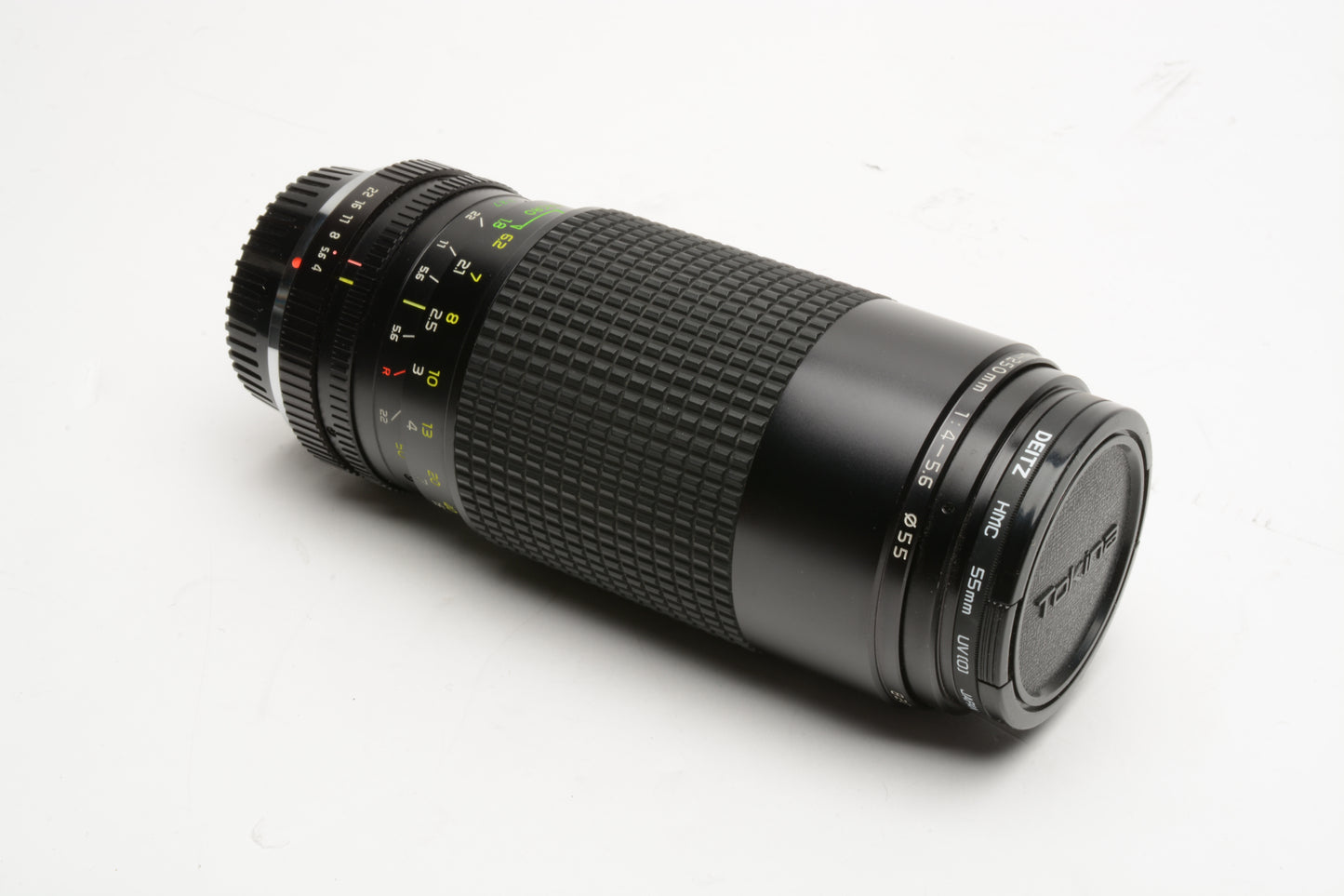 Tokina AT-X 50-250mm f4-5.6 zoom lens w/UV, pouch and caps, Pentax PK Mount