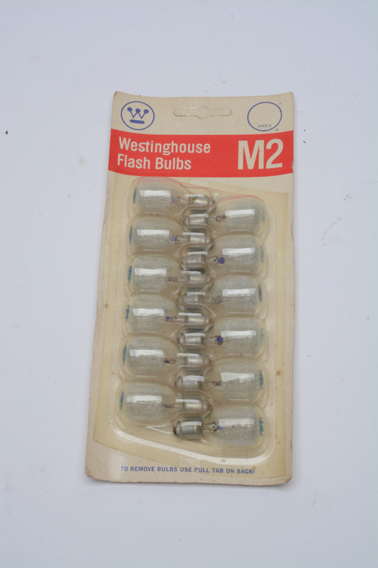 Bundle of 12 Westinghouse M2 Flash bulbs in blister pack