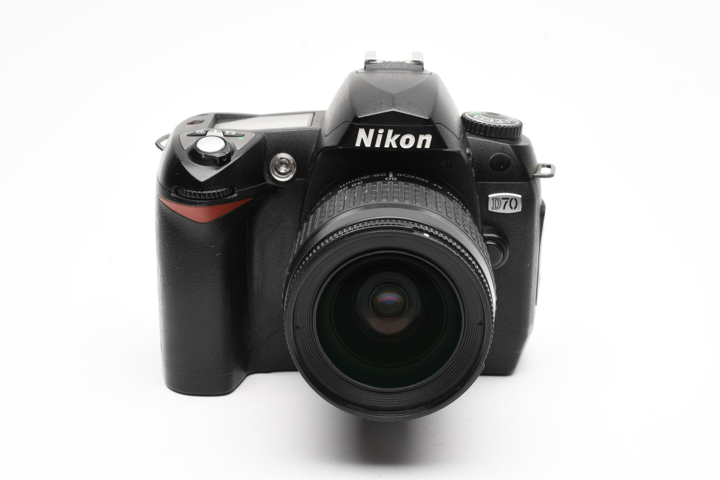Nikon D70 DSLR w/28-80mm f3.3-5.6G, batt, charger, strap, CF, 32K Acts