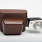 Kodak Automatic 35 camera, case, flash, Display, Vintage