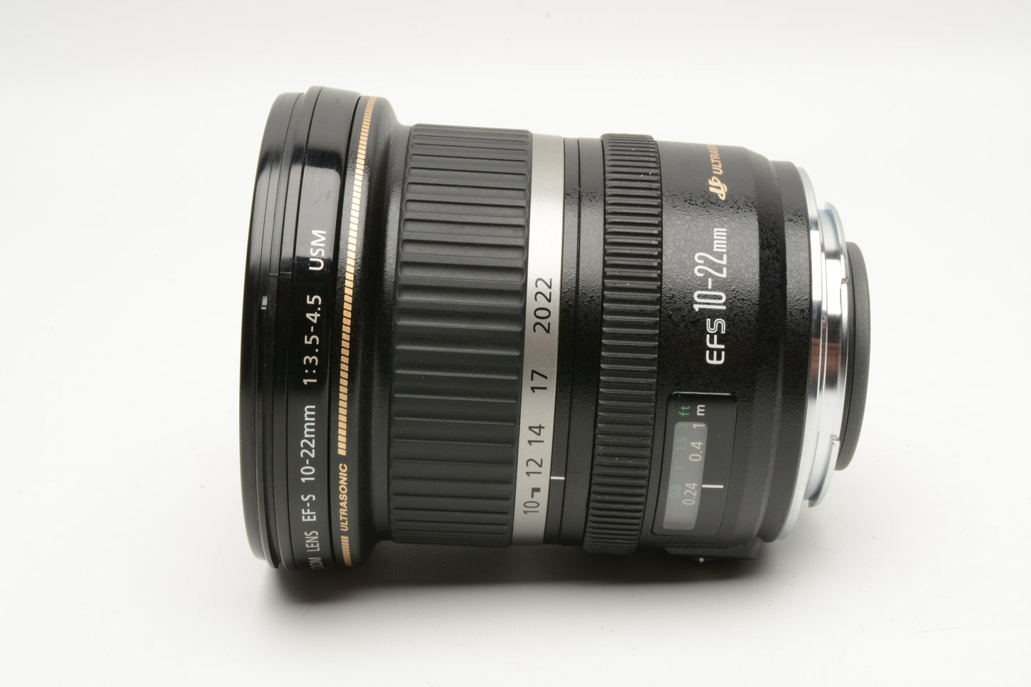 Canon EFS 10-22mm f3.5-4.5 USM zoom lens, caps, pouch +UV