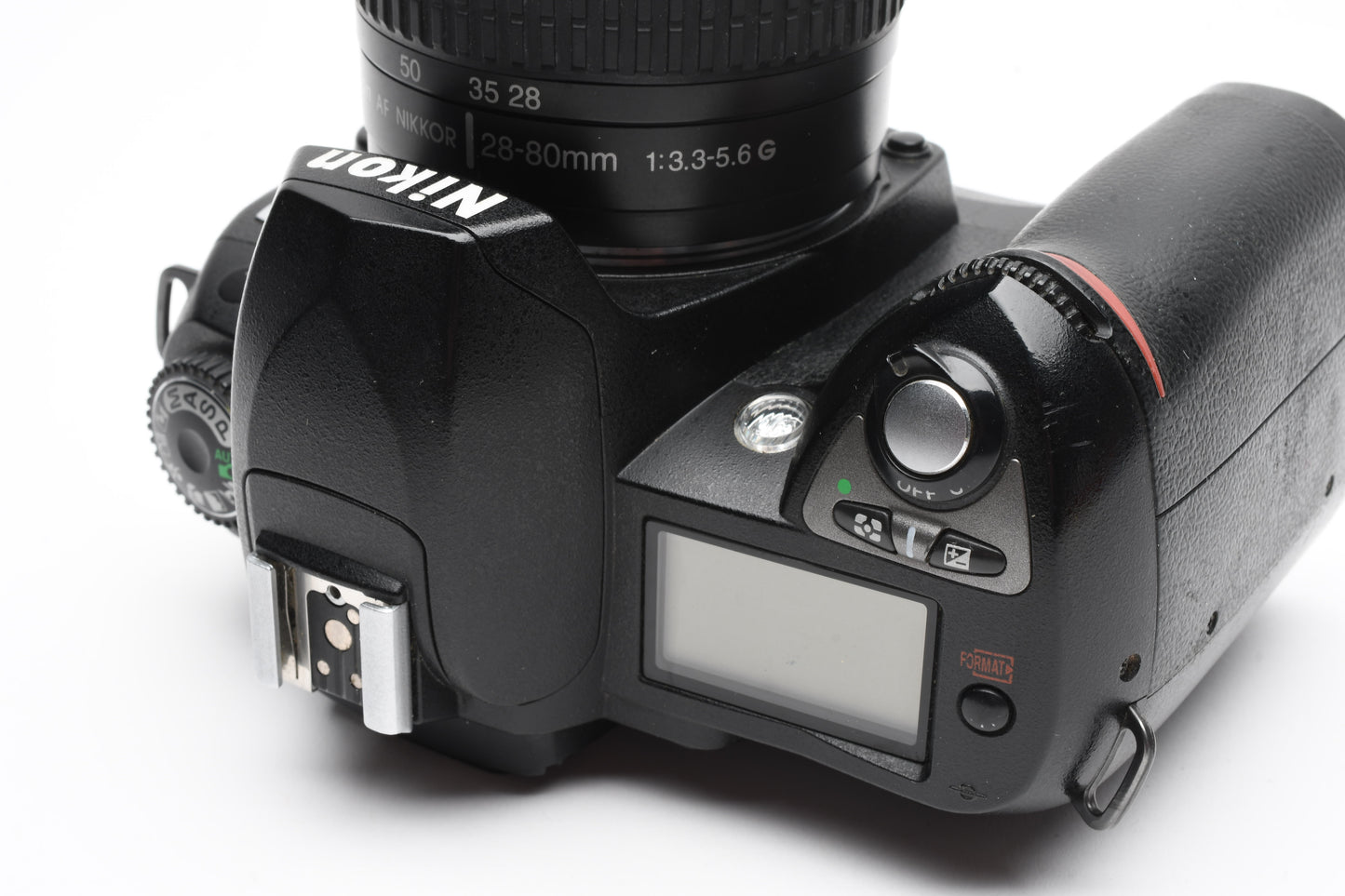 Nikon D70 DSLR w/28-80mm f3.3-5.6G, batt, charger, strap, CF, 32K Acts