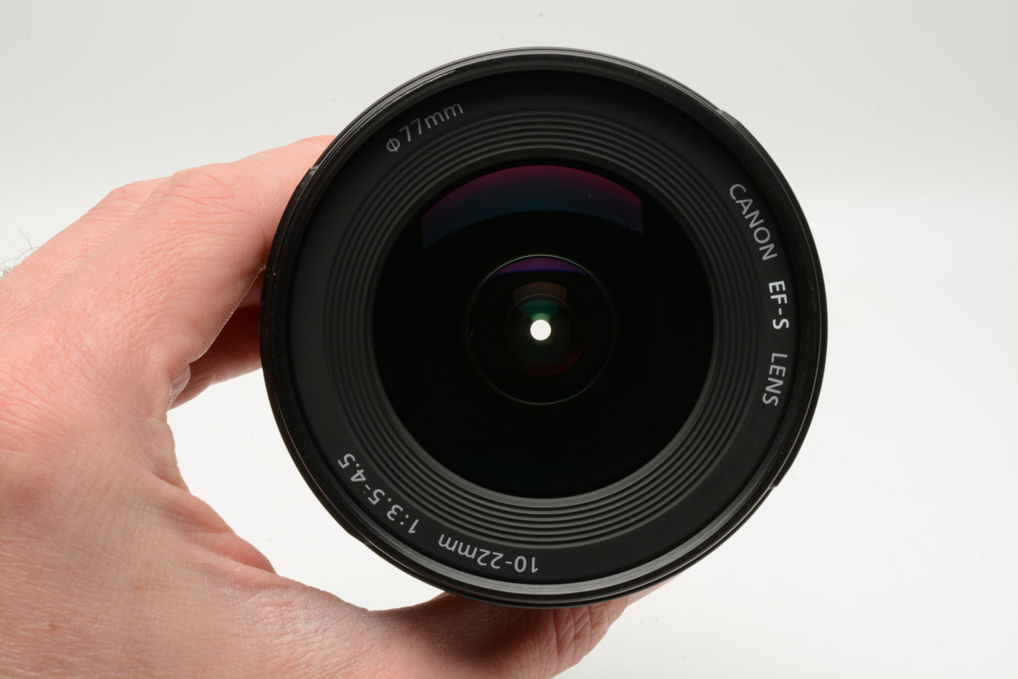 Canon EFS 10-22mm f3.5-4.5 USM zoom lens, caps, pouch +UV