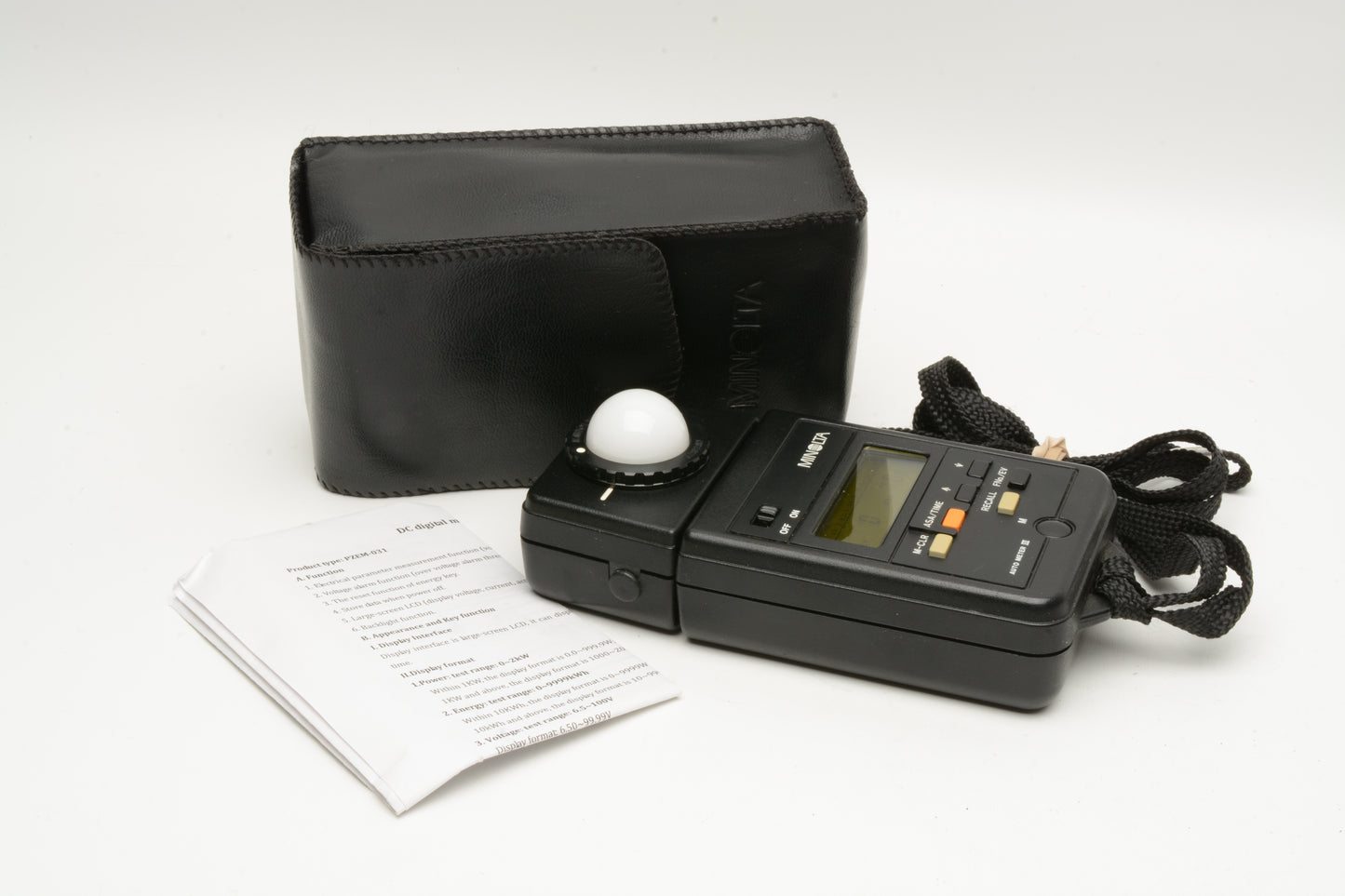 Minolta Autometer III Digital Flash Meter, Strap, Case, Tested, Clean, Accurate