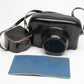 Petri 7s 35mm rangefinder camera w/45mm f1.8 lens, hood, case, tested, works!