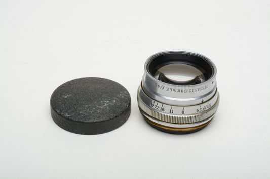 Bausch & Lomb Tessar IC 139mm f4.5 large format lens, cap, very nice & clean