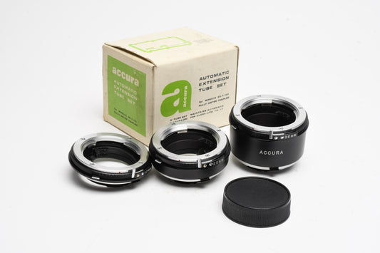 Accura Minolta MD Auto extension tubes set 12, 20, 36mm set