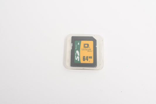 64MB Lexar Media SD Card Secure Digital w/ Jewel Case, Formatted