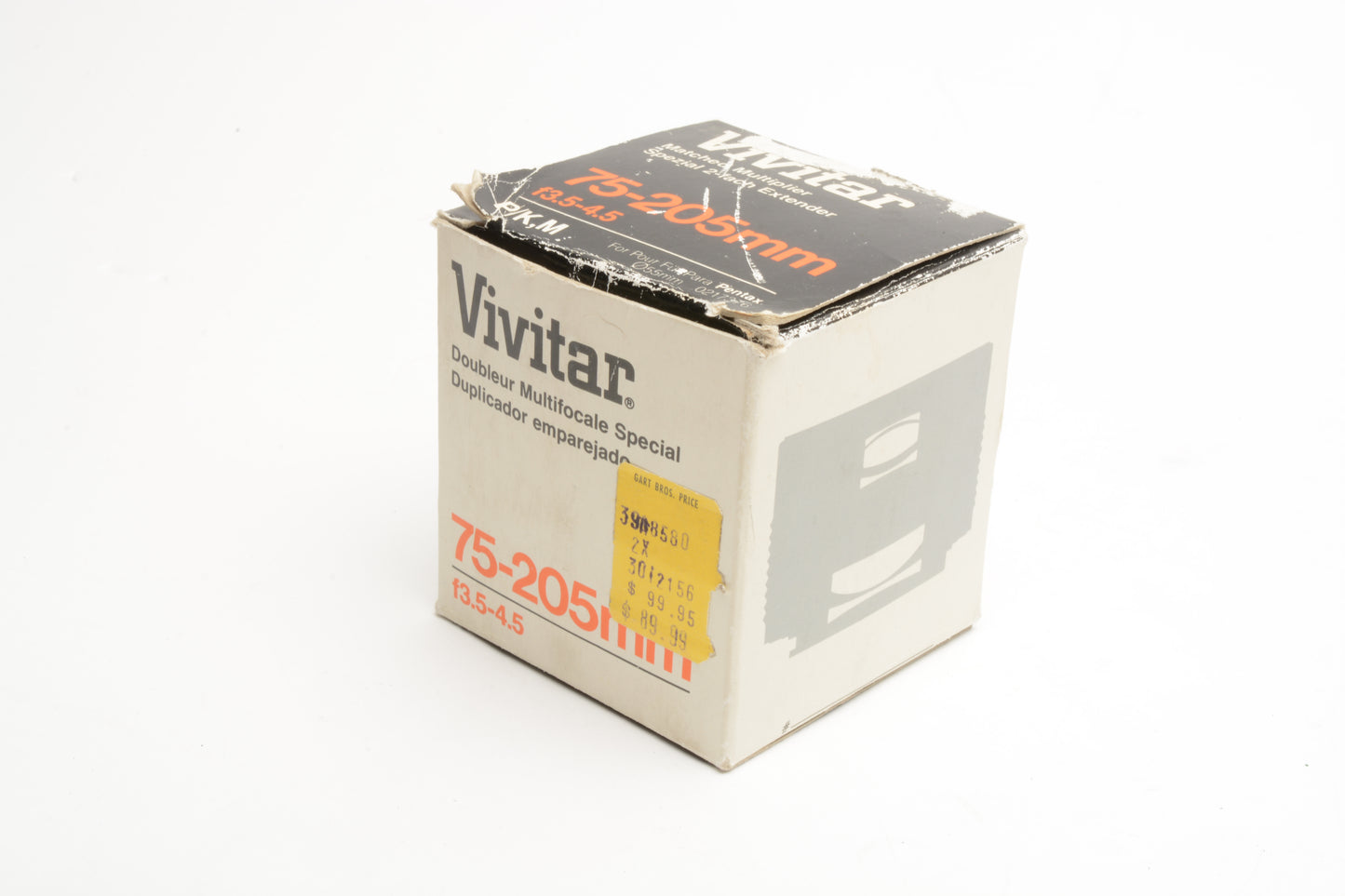 Vivitar Matched 2X Converter MC 75-205mm f3.5-4.5  in case for PK Mount