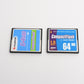 2x 64MB CF Compact Flash Cards, Clean, Formatted