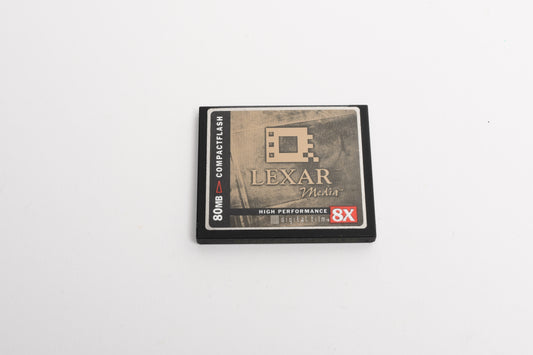 Lexar Media 80MB CF Compact Flash Card 8x Speed, Formatted
