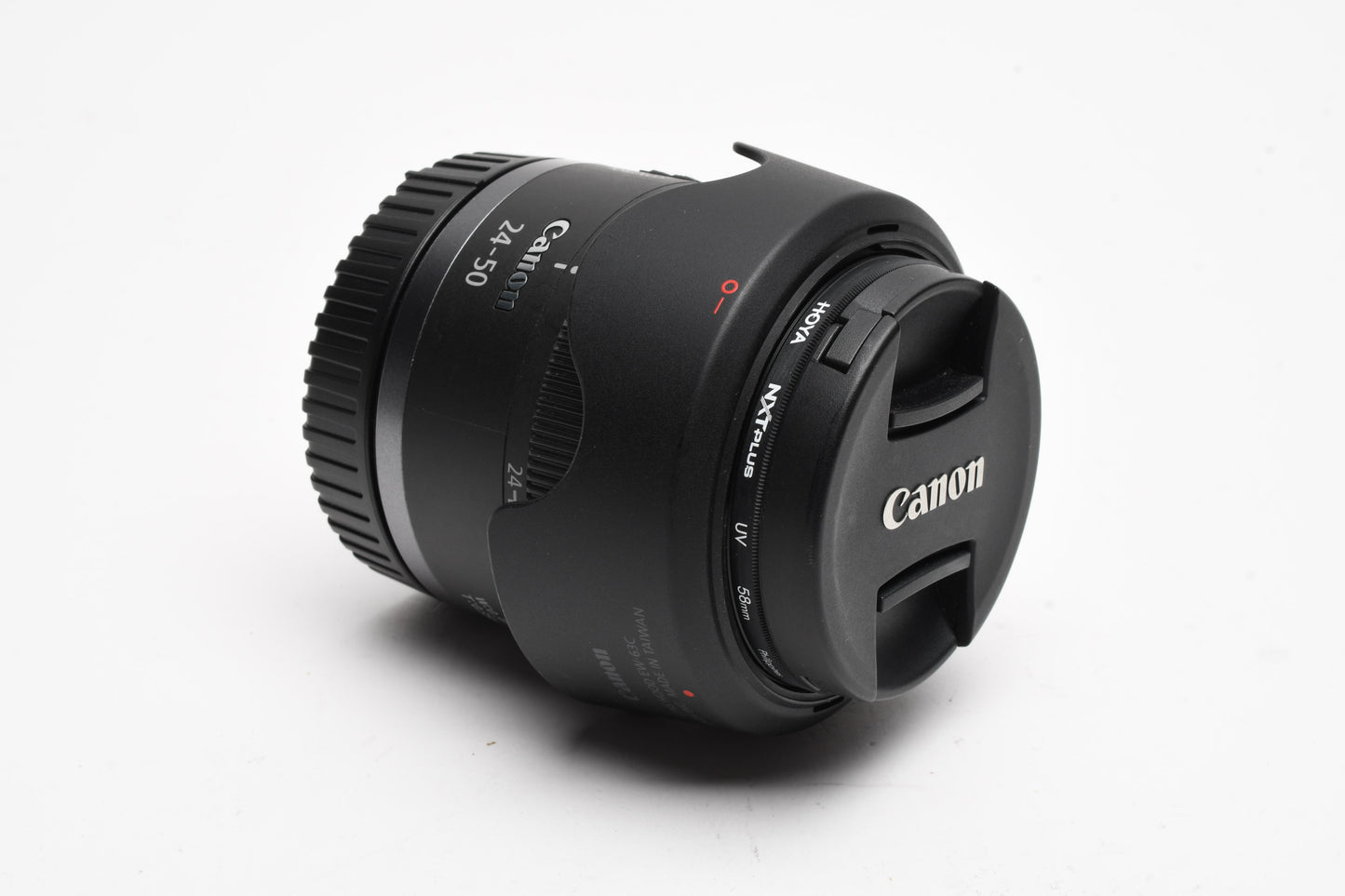 Canon RF 24-50mm f4.5-6.3 IS STM Compact zoom, Hood+UV, Good!