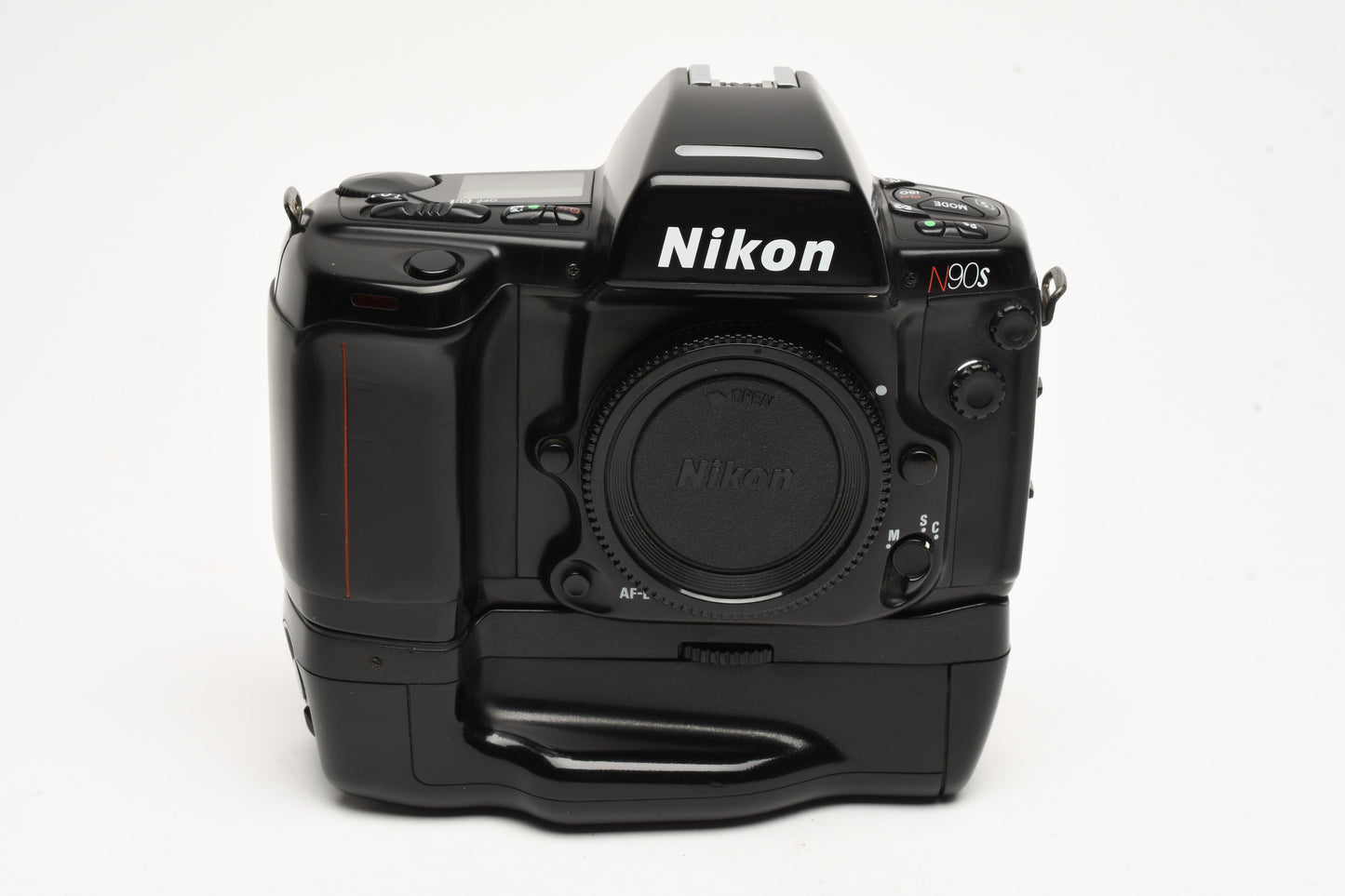 Nikon N90s 35mm SLR Body +MF-26 back, MB-10 Grip, Great, Tested