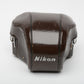 Nikon F Eveready hard leather camera carrying case (Brown)