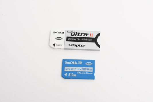 SanDisk 512MB Memory Stick Pro Duo MagicGate w/ Adapter, Formatted