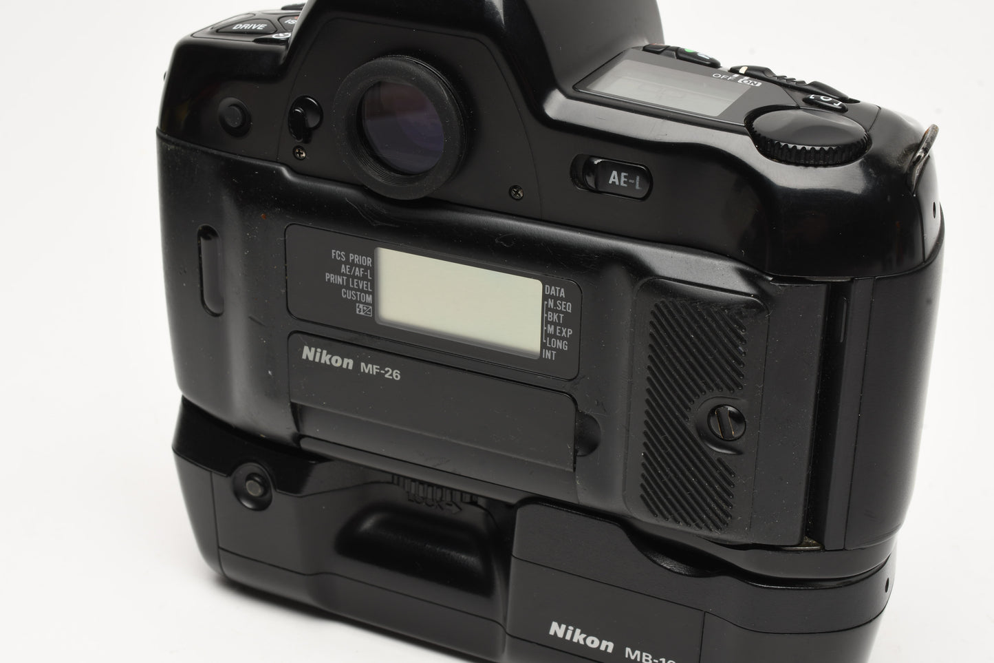 Nikon N90s 35mm SLR Body +MF-26 back, MB-10 Grip, Great, Tested