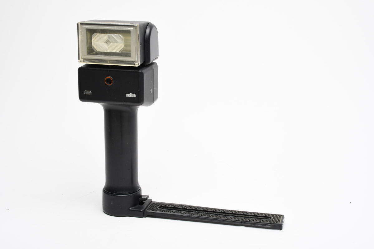 Braun 380 BVC Handle mount flash w/Diffuser, Clean, tested, nice