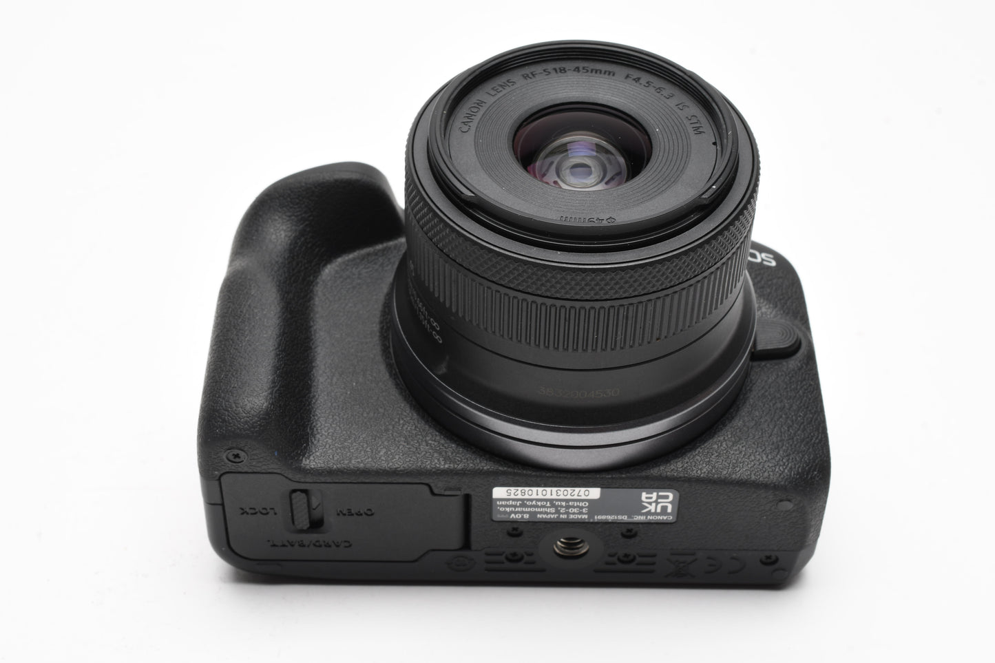 Canon EOS R100 Mirrorless w/18-45mm, 2X Batts, charger, <2K Acts! Mint-