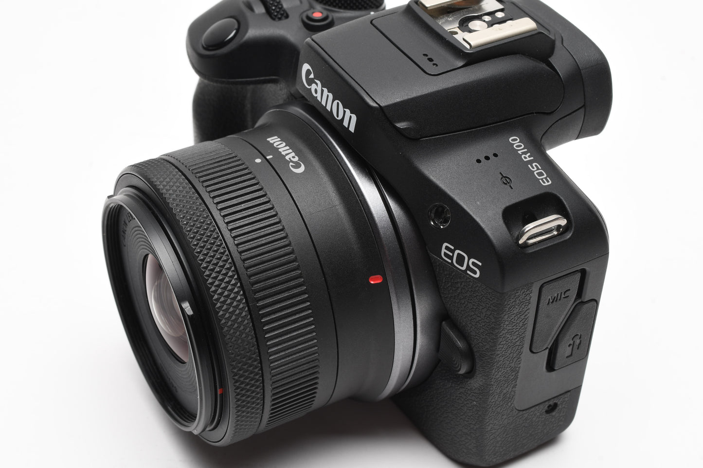 Canon EOS R100 Mirrorless w/18-45mm, 2X Batts, charger, <2K Acts! Mint-