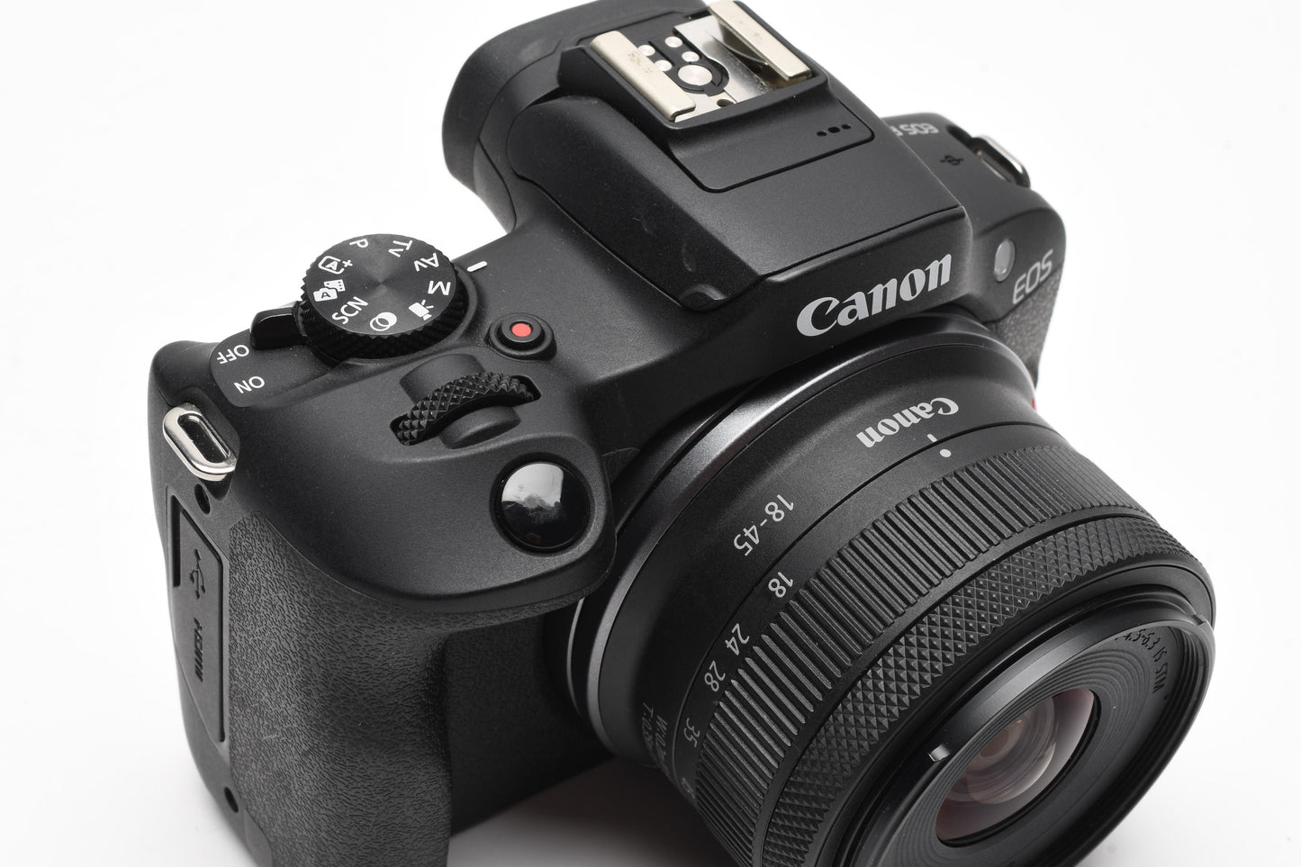 Canon EOS R100 Mirrorless w/18-45mm, 2X Batts, charger, <2K Acts! Mint-