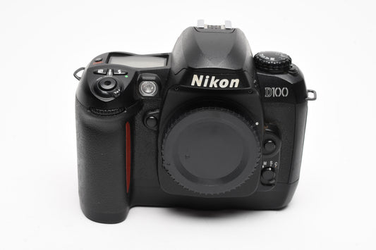 Nikon D100 6.1MP DSLR Body, batt, charger, manual, strap, CF, tested