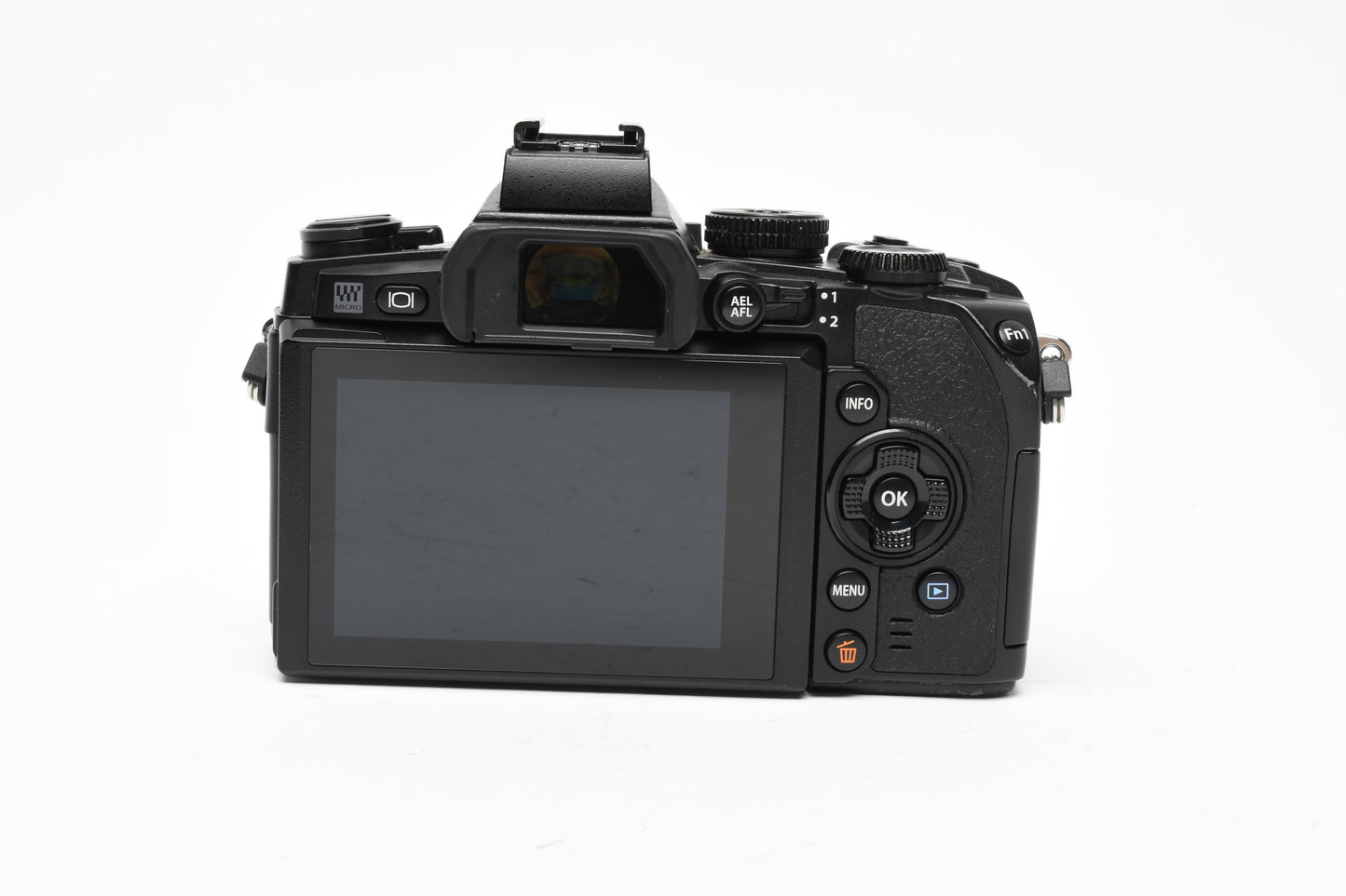 Olympus OM-D E-M1 Mirrorless Body w/ Batt, Charger, Strap, 13k Acts