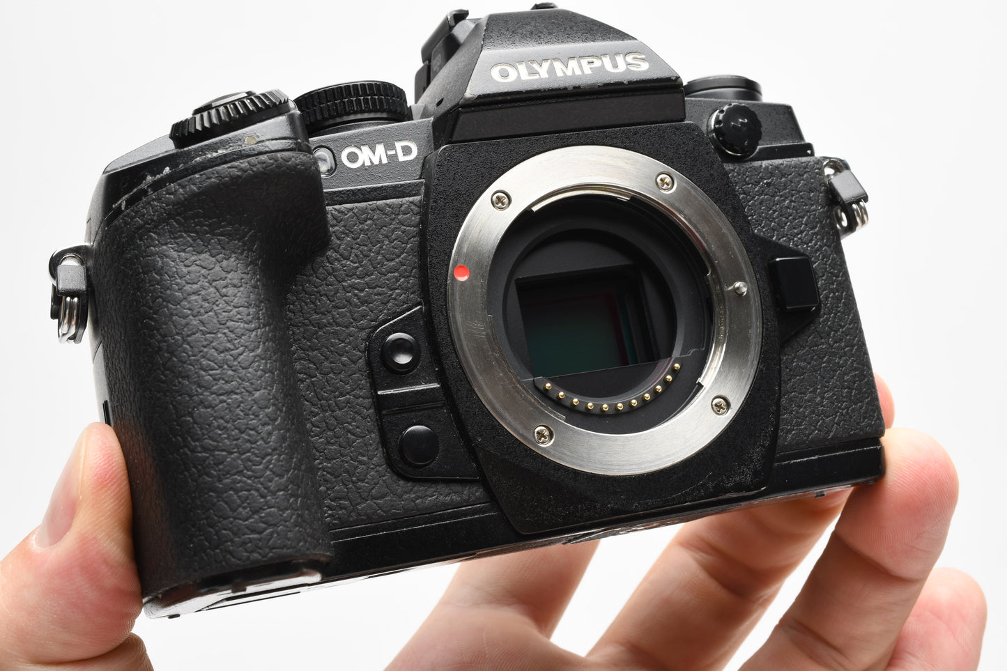 Olympus OM-D E-M1 Mirrorless Body w/ Batt, Charger, Strap, 13k Acts