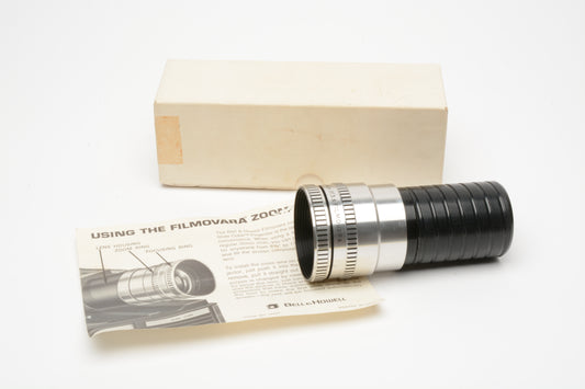 Bell & Howell Filmovara zoom lens 3.5-4.5" f3.5, Mint in box for Cube projectors