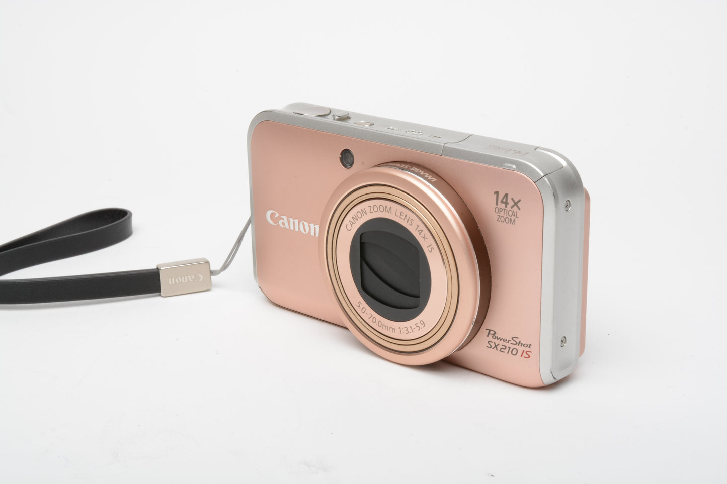 Canon Powershot SX210 IS 14X Zoom 14.1MP Digital Point&Shoot (Rose Gold) *Read