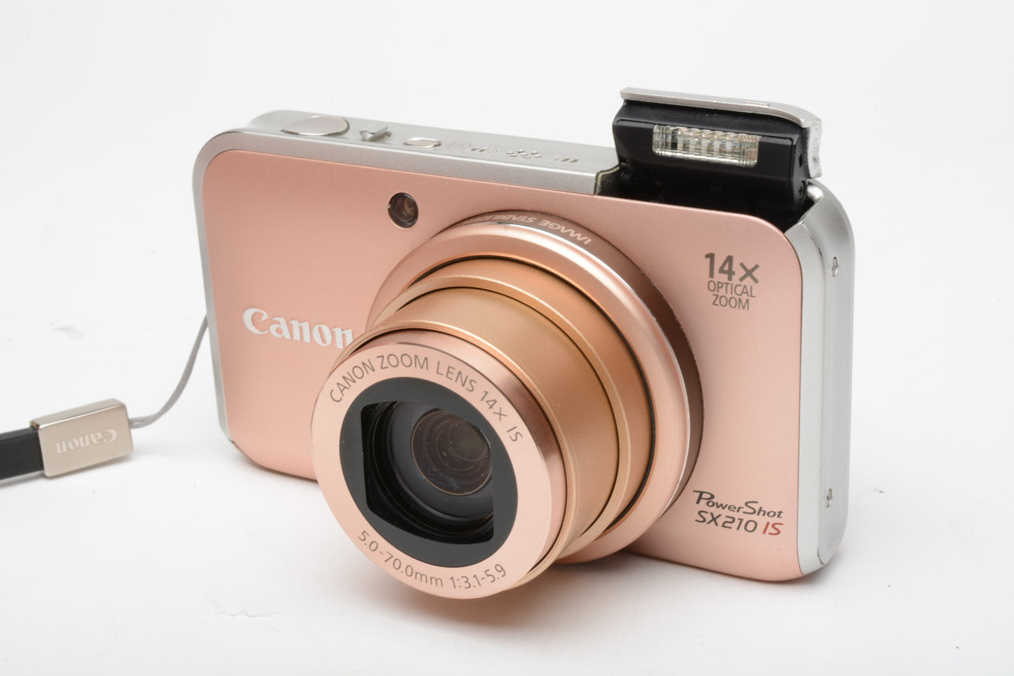 Canon Powershot SX210 IS 14X Zoom 14.1MP Digital Point&Shoot (Rose Gold) *Read