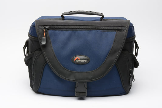 Lowepro Nova 4 AW Blue/black camera shoulder bag, clean, weatherproof, nice