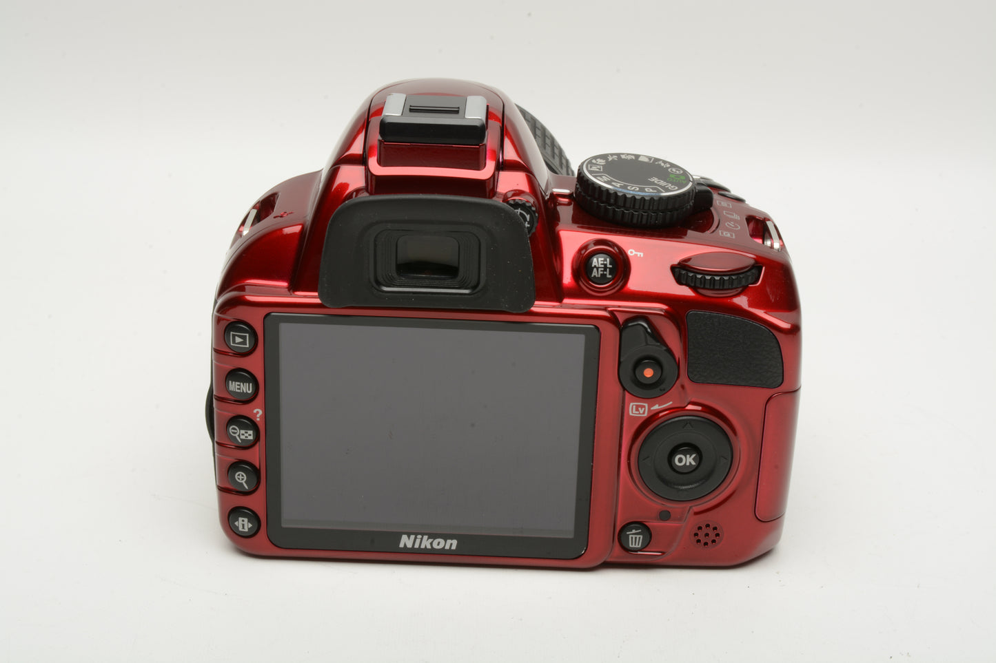 Nikon D3100 Red DSLR w/18-55mm VR zoom, batt+charger Only 937 Acts