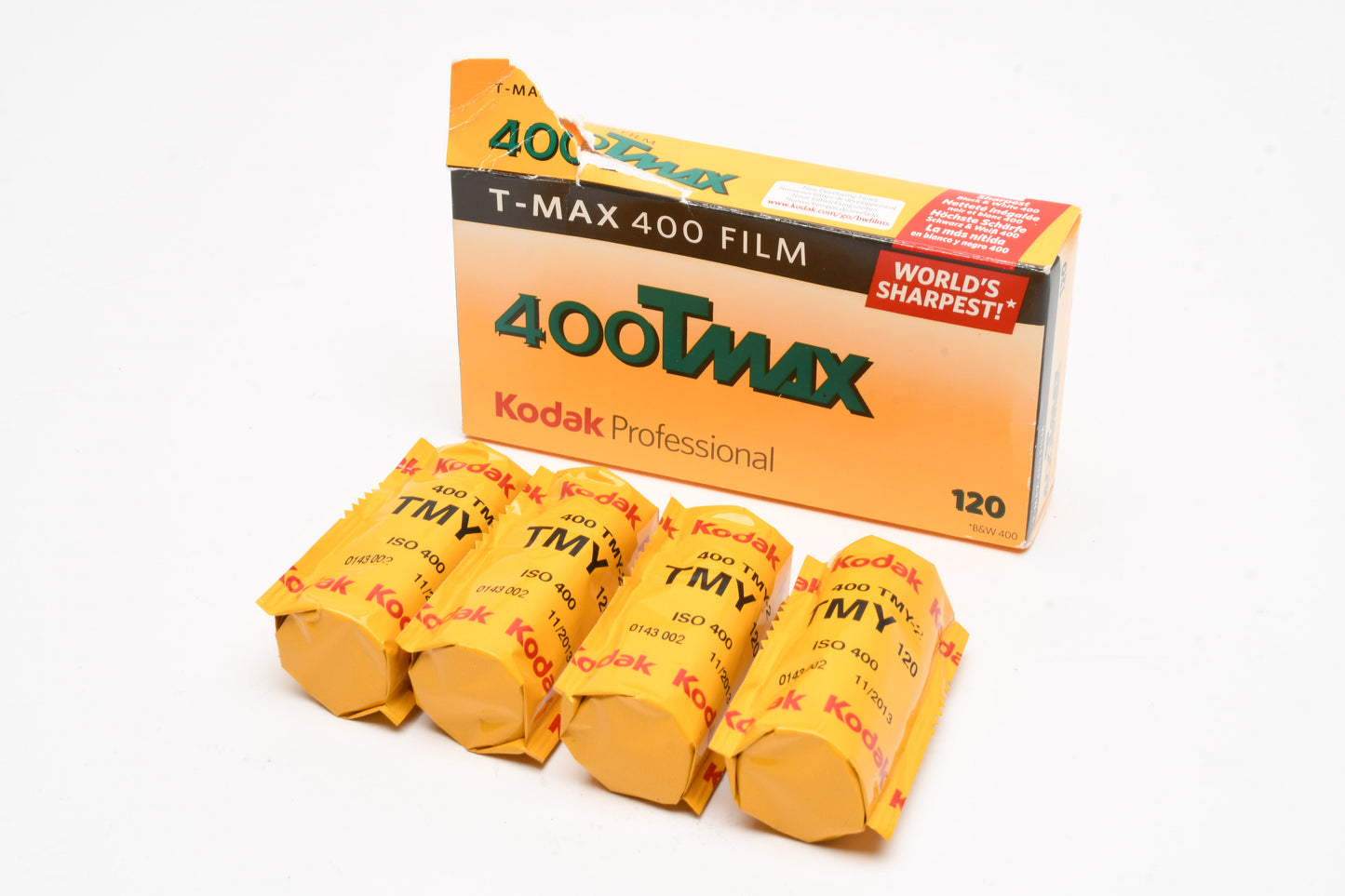 4X Rolls Kodak TMAX 400 120 B&W 400ASA TMY film Exp. 11/2013
