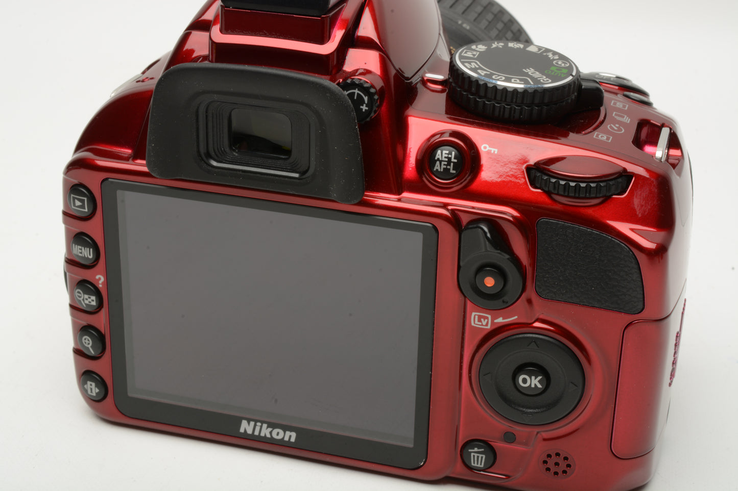 Nikon D3100 Red DSLR w/18-55mm VR zoom, batt+charger Only 937 Acts