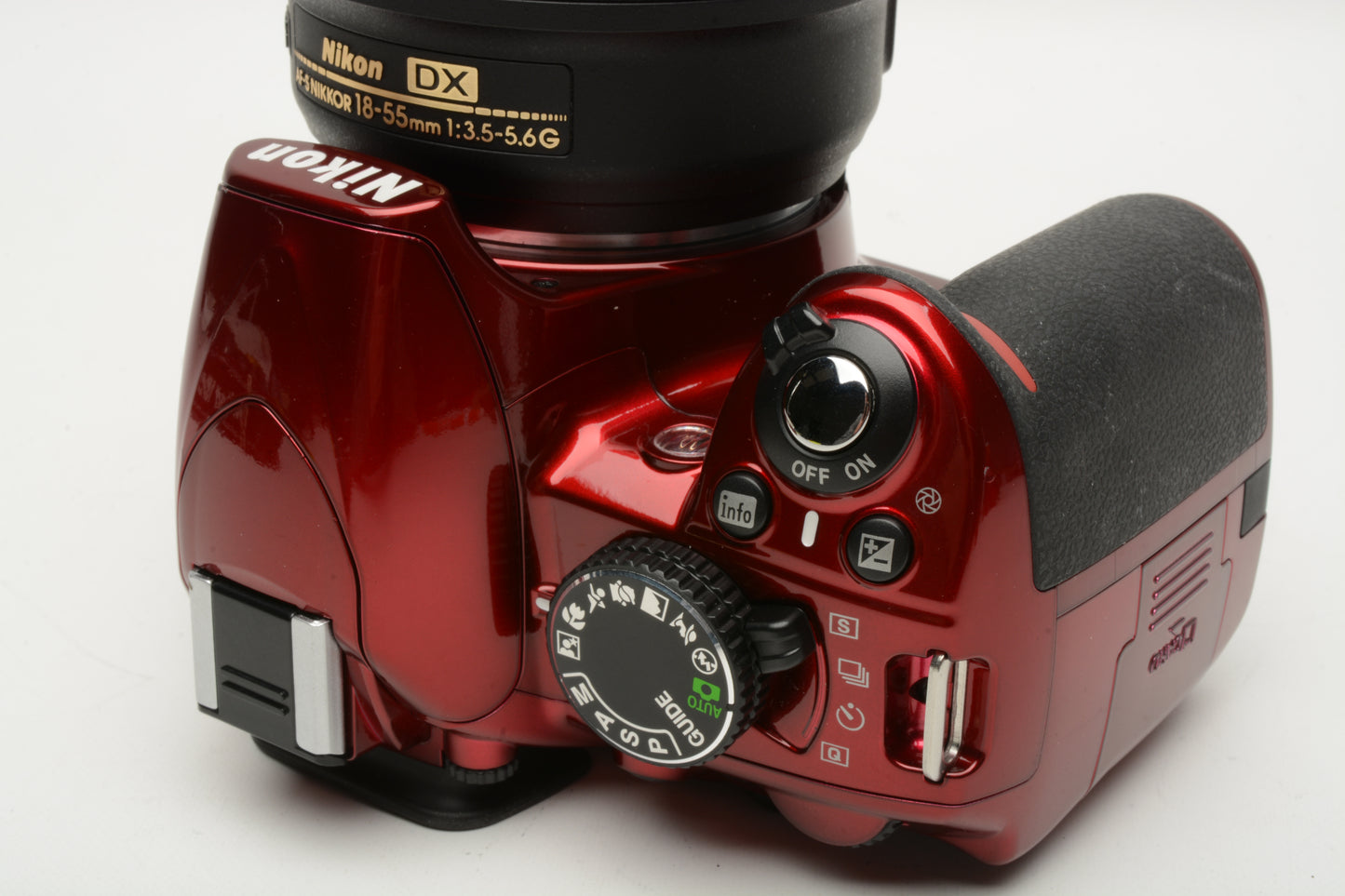 Nikon D3100 Red DSLR w/18-55mm VR zoom, batt+charger Only 937 Acts