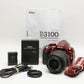 Nikon D3100 Red DSLR w/18-55mm VR zoom, batt+charger Only 937 Acts