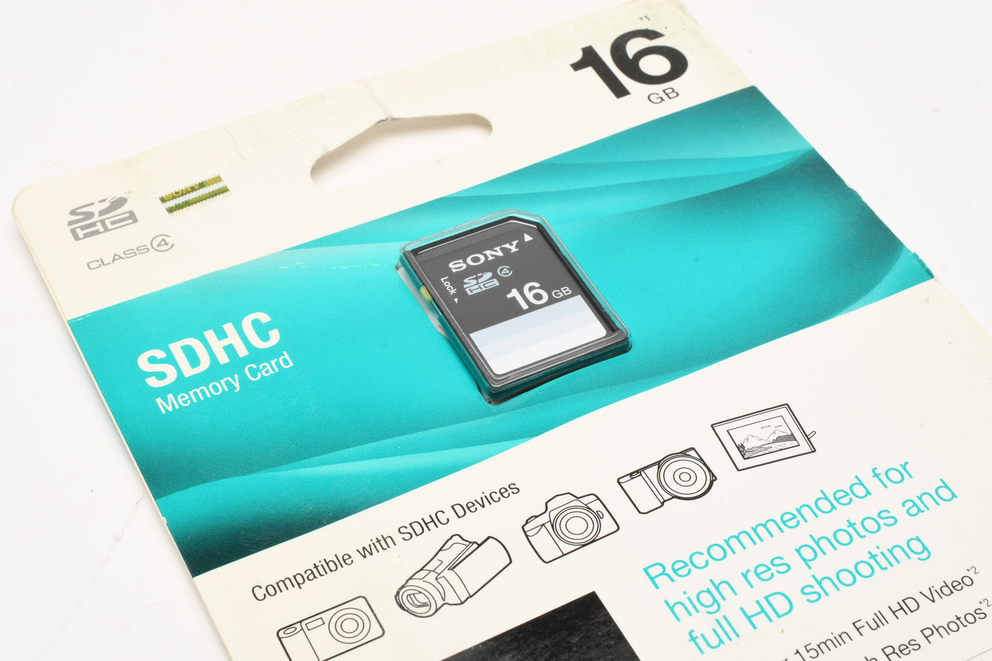 Sony 16GB SD HC Card Class 4, New