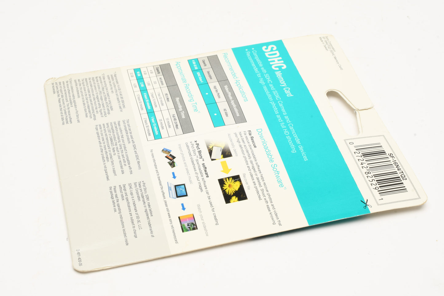 Sony 16GB SD HC Card Class 4, New